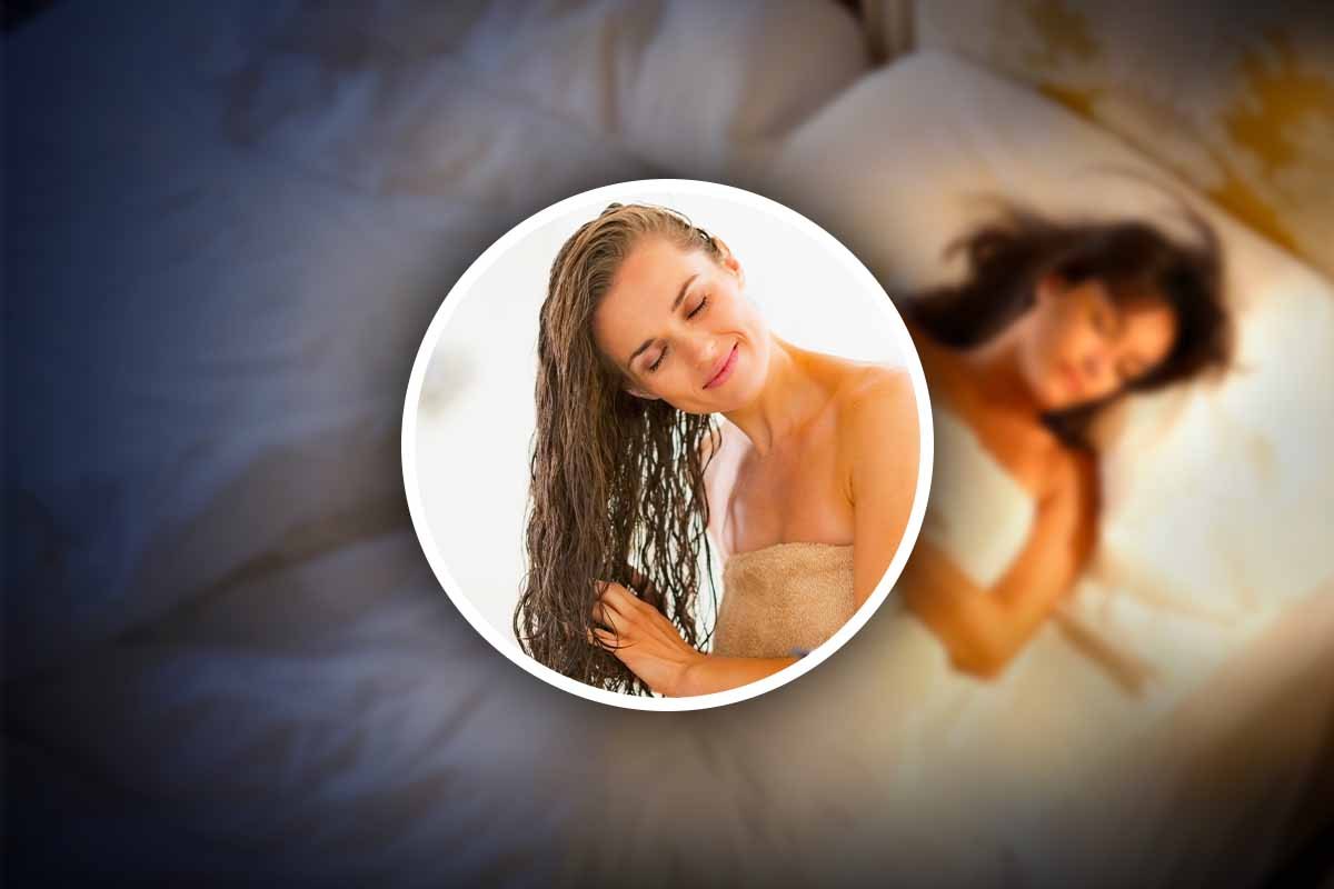 dormire con capelli bagnati pericoloso